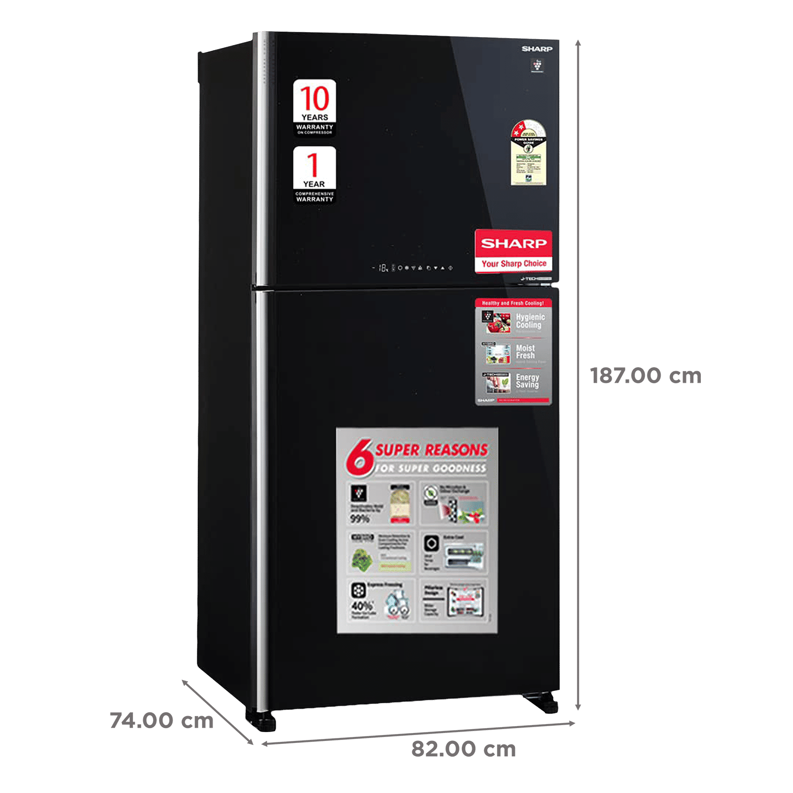 Buy SHARP 556 Litres 2 Star Frost Free Double Door Refrigerator